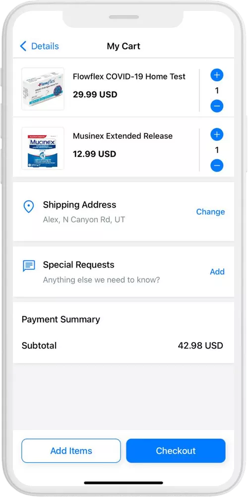 Capsule my cart ios