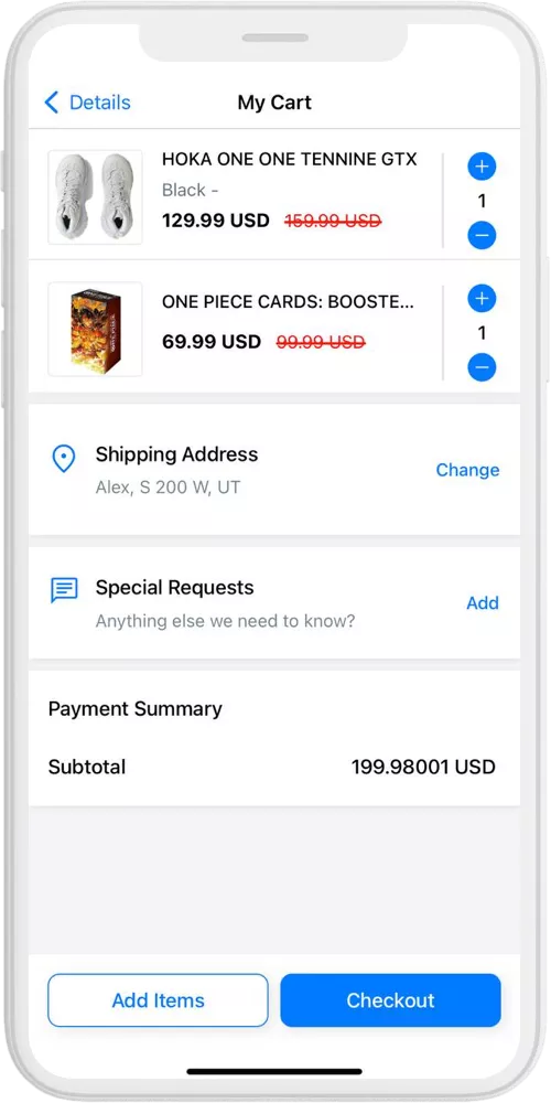 ebay cart ios